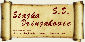 Stajka Drinjaković vizit kartica